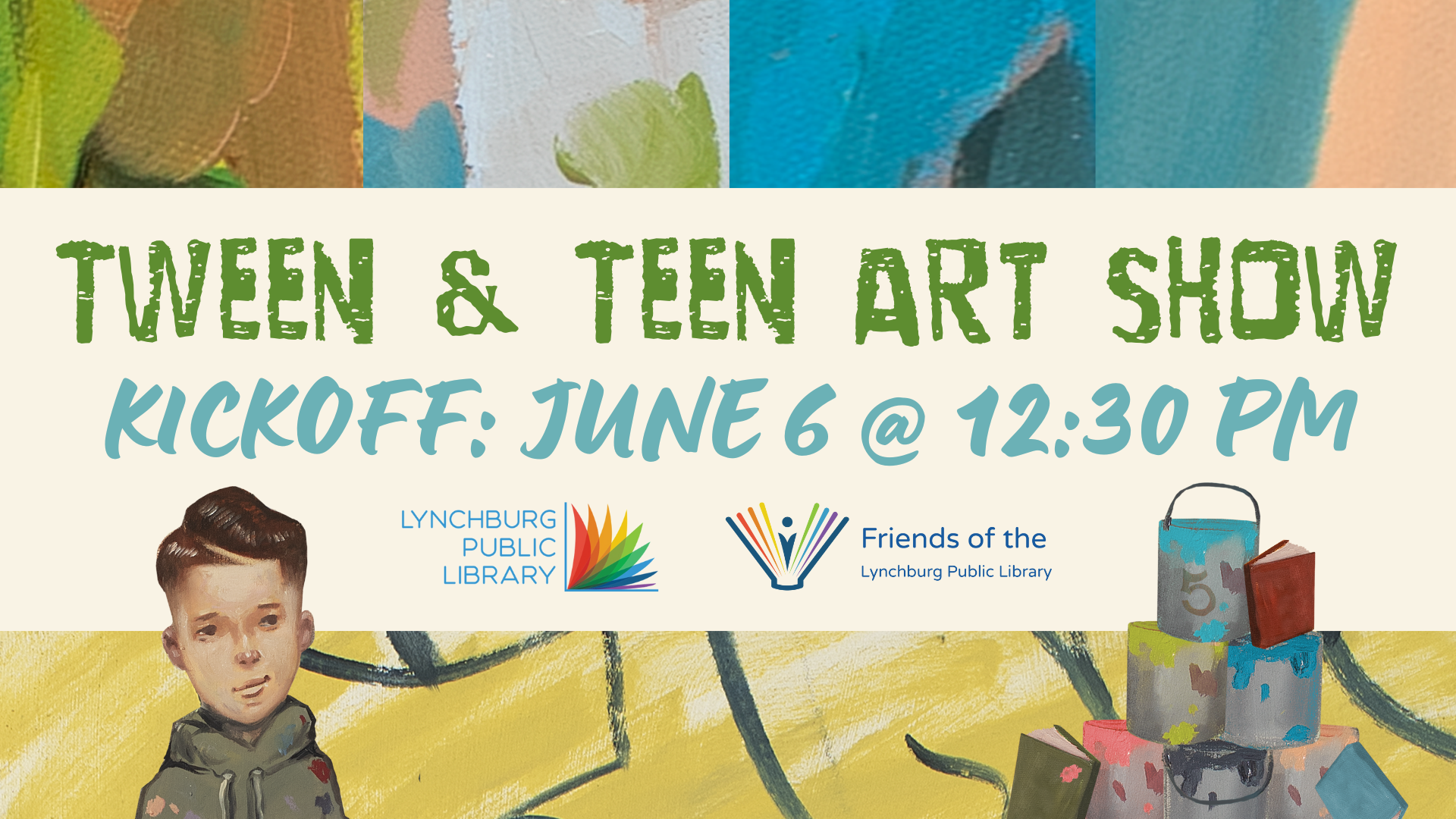 Tween Teen Art Show 2023 kickoff logo