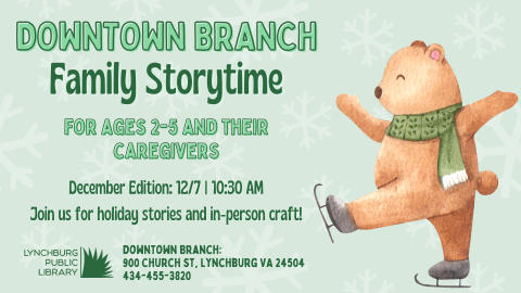 Logo for Downtown Branch Family Storytime December Edition 