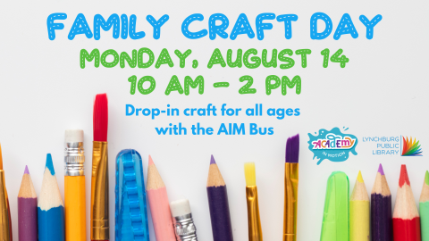 Family craft day with the AIM Bus information