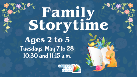 Family Storytime May 2024 logo