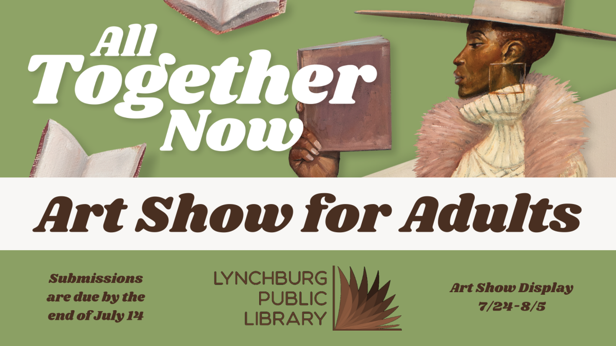 all together now art show for adults; submissions are due by the end of July 14th; art show display from july 24th - august 5th